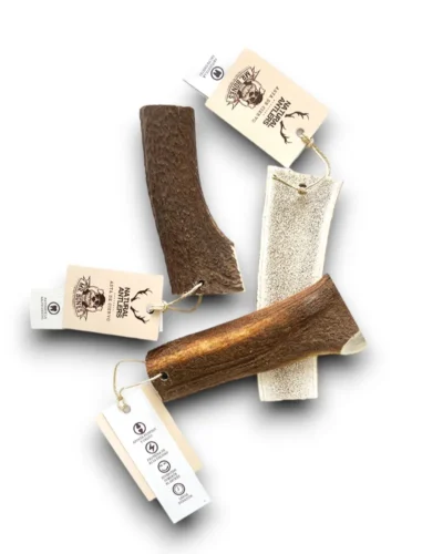 Chifre de veado rachado – brinquedo natural para mastigar para cães